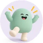 Bloom cheering with both arms up.